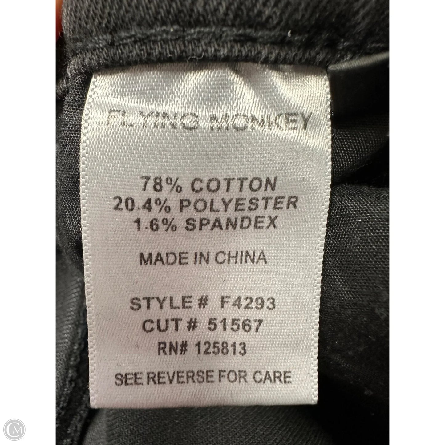 Jeans Straight By Flying Monkey In Black Denim, Size: 4