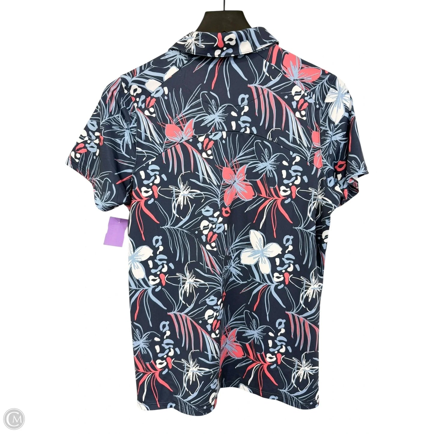 Athletic Top Short Sleeve By Puma In Blue, Size: M