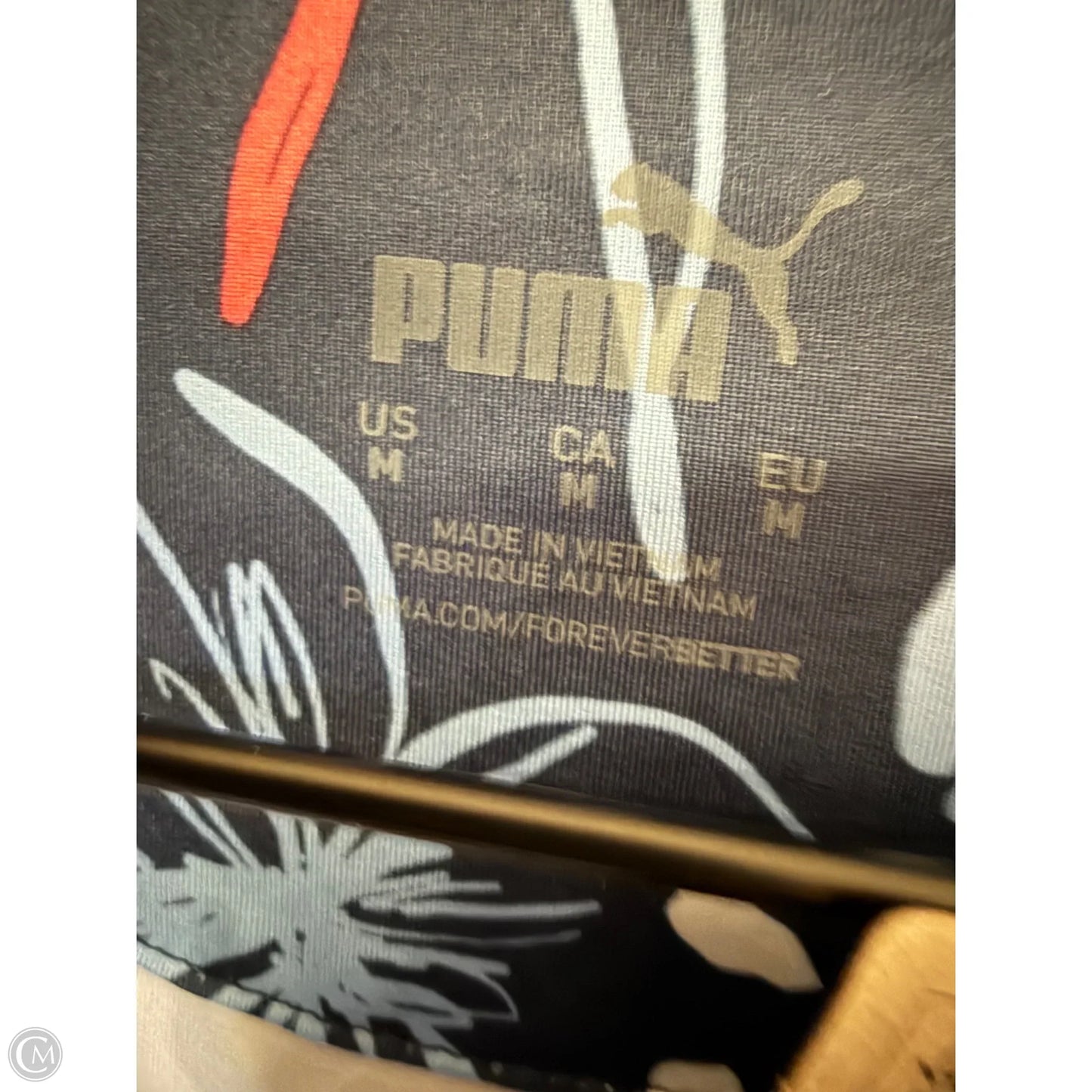 Athletic Top Short Sleeve By Puma In Blue, Size: M