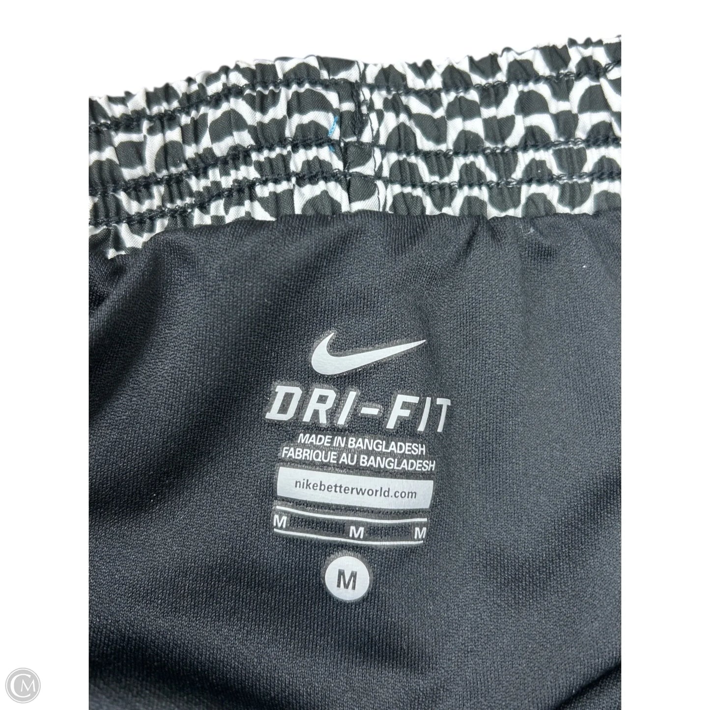 Athletic Shorts By Nike In Black & White, Size: M