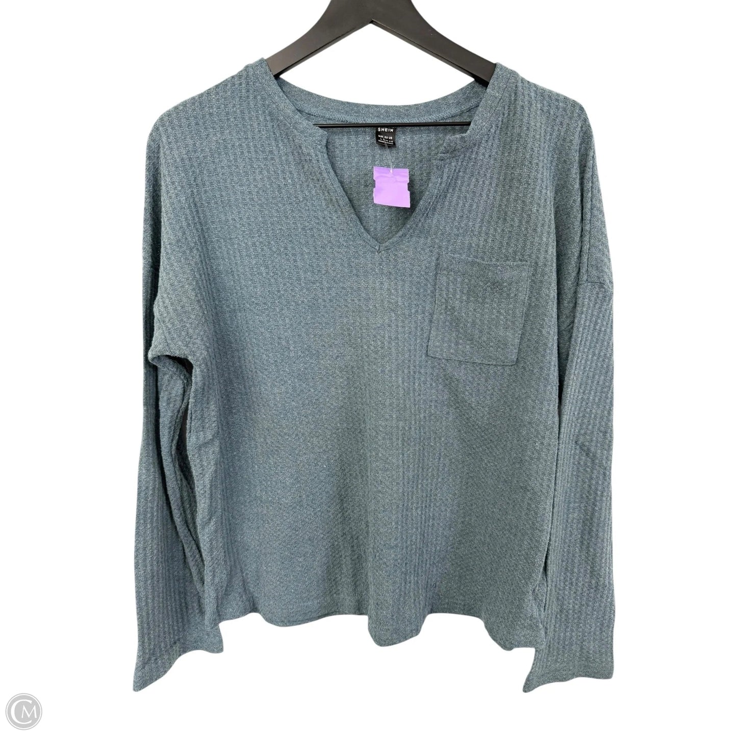 Top Long Sleeve By Shein In Blue, Size: L