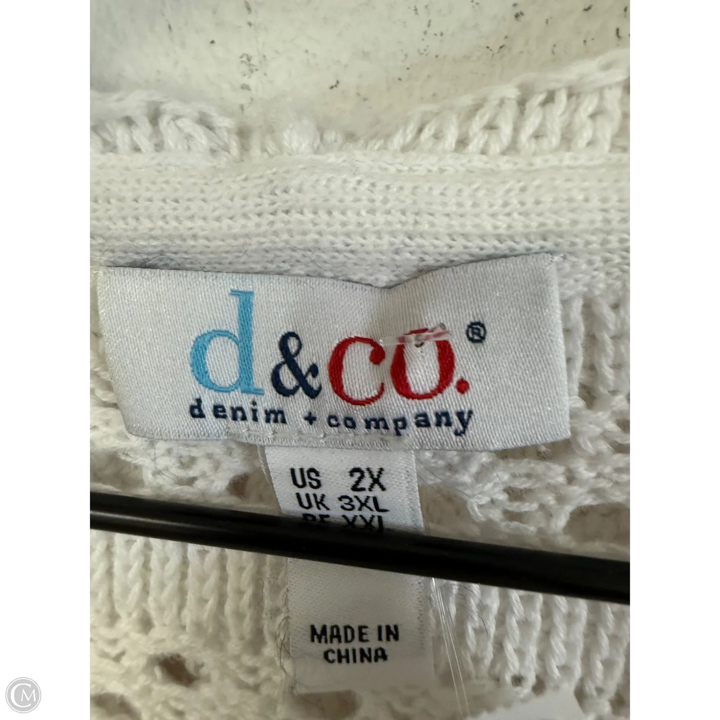 Sweater By Denim And Company In White, Size: 2x
