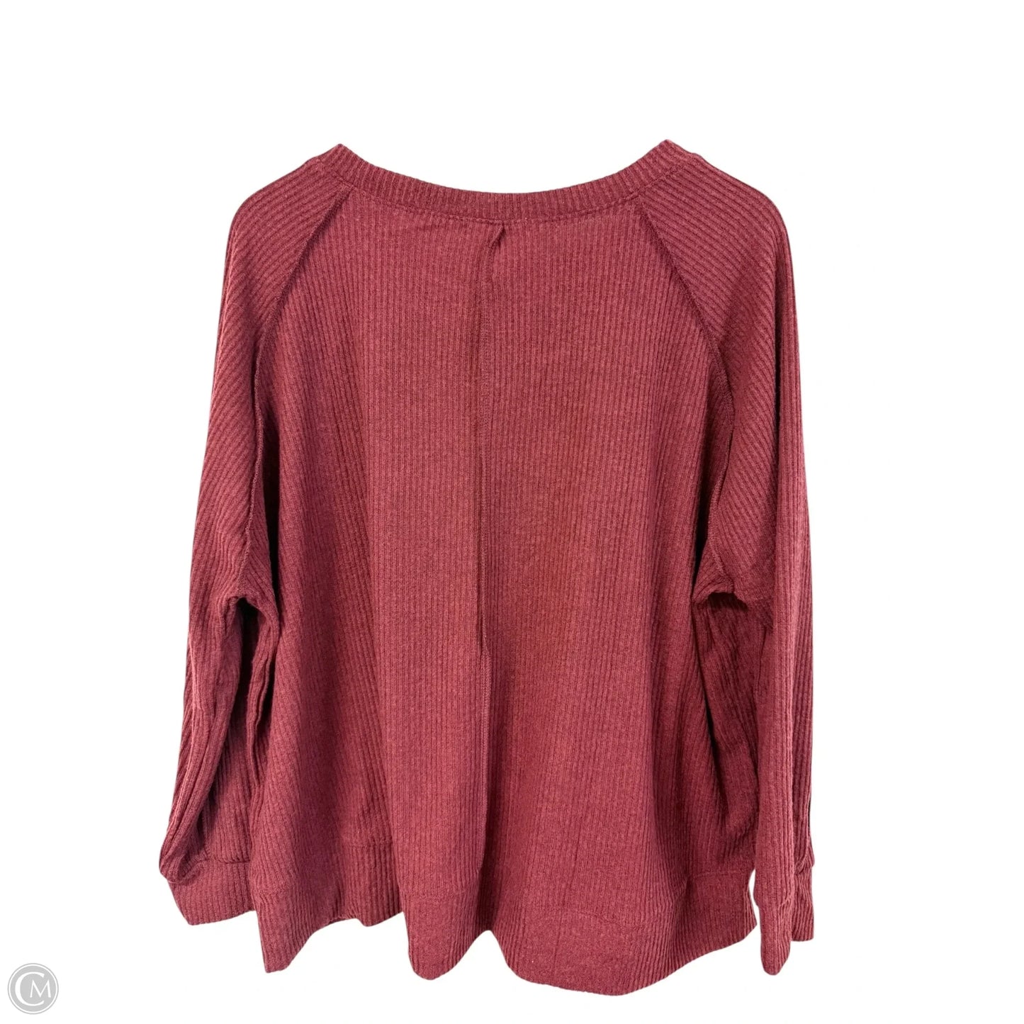 Top Long Sleeve By Andree By Unit In Red, Size: Xl
