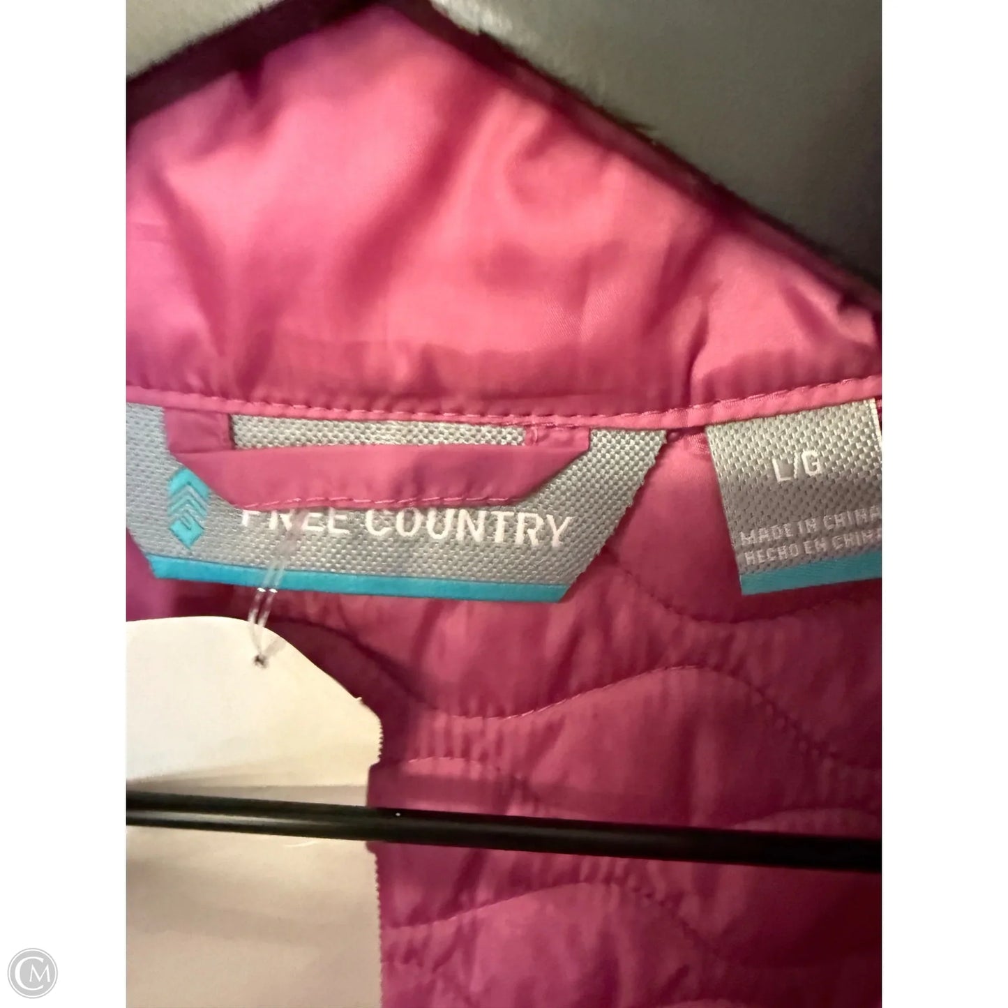 Vest Puffer & Quilted By Free Country In Pink, Size: L
