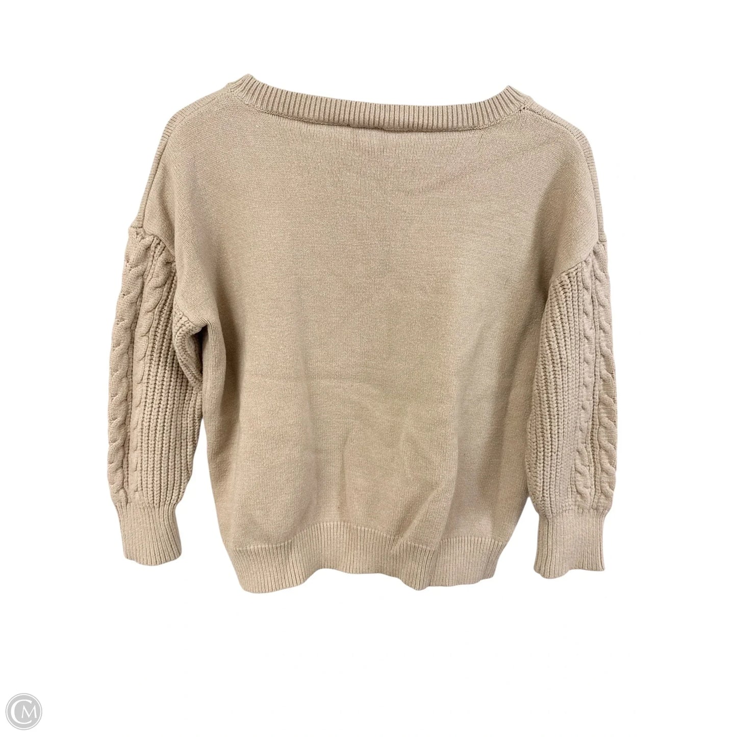 Sweater By Miracle In Tan, Size: M