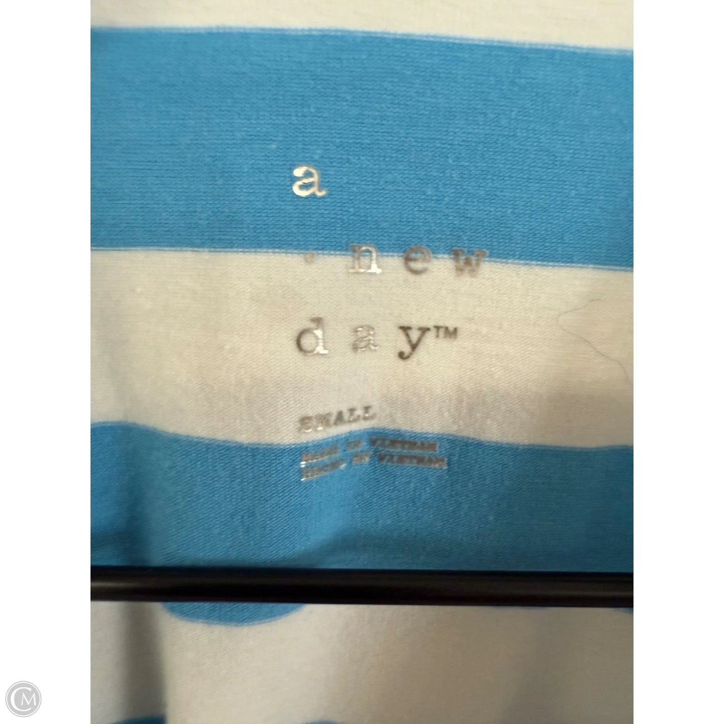 Top Short Sleeve Basic By A New Day In Striped Pattern, Size: S
