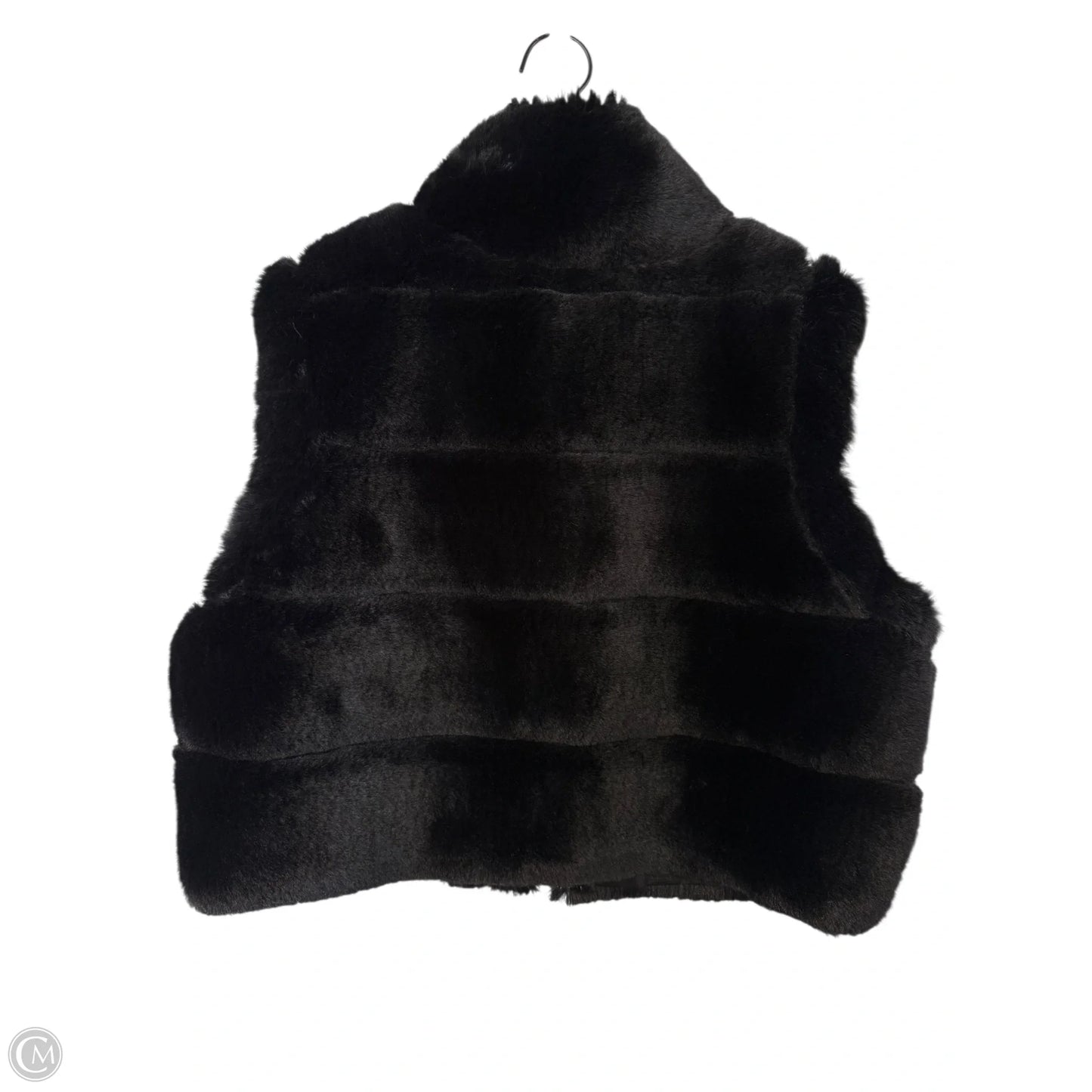 Vest Faux Fur & Sherpa By Clothes Mentor In Black, Size: L