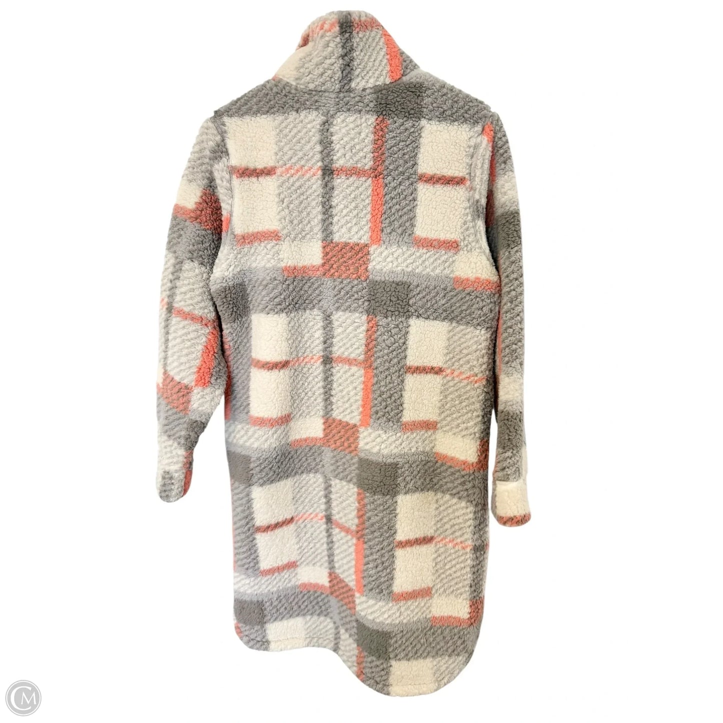 Jacket Faux Fur & Sherpa By Cmc In Grey & Orange, Size: M