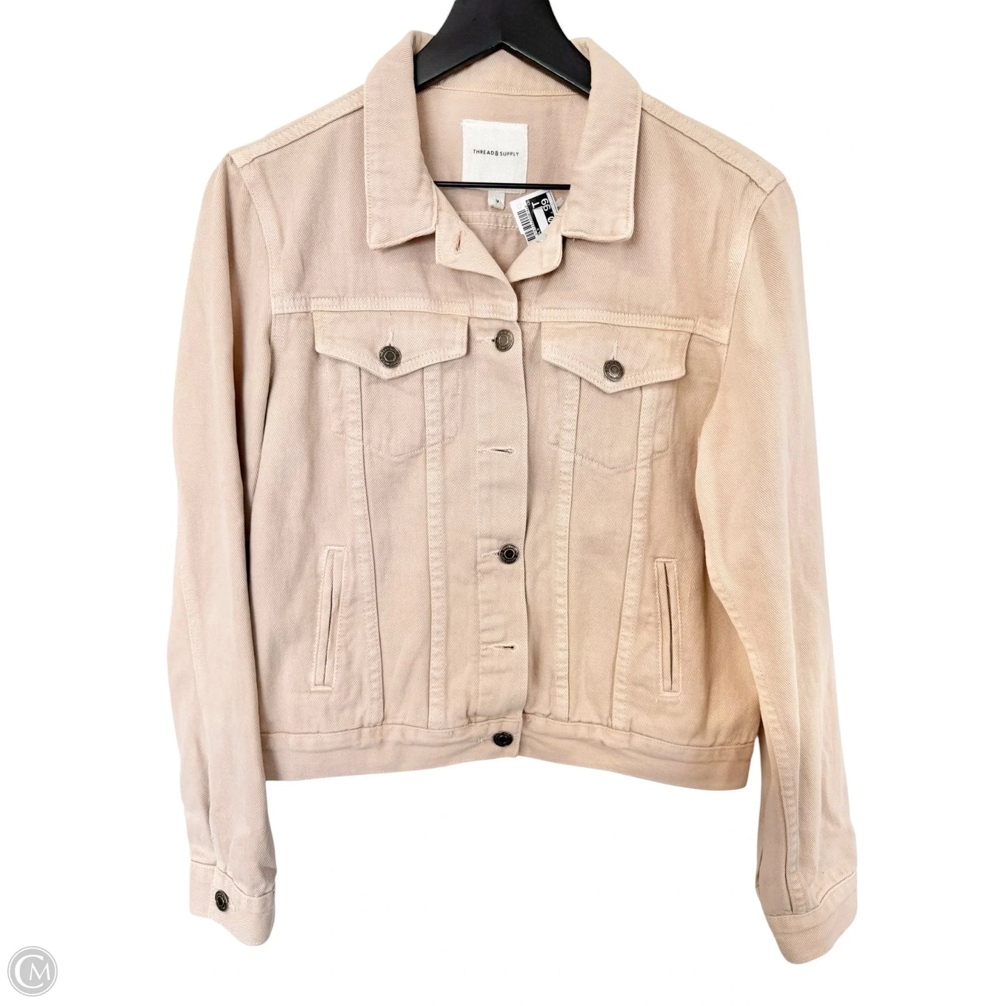Jacket Denim By Thread And Supply In Pink Denim, Size: M