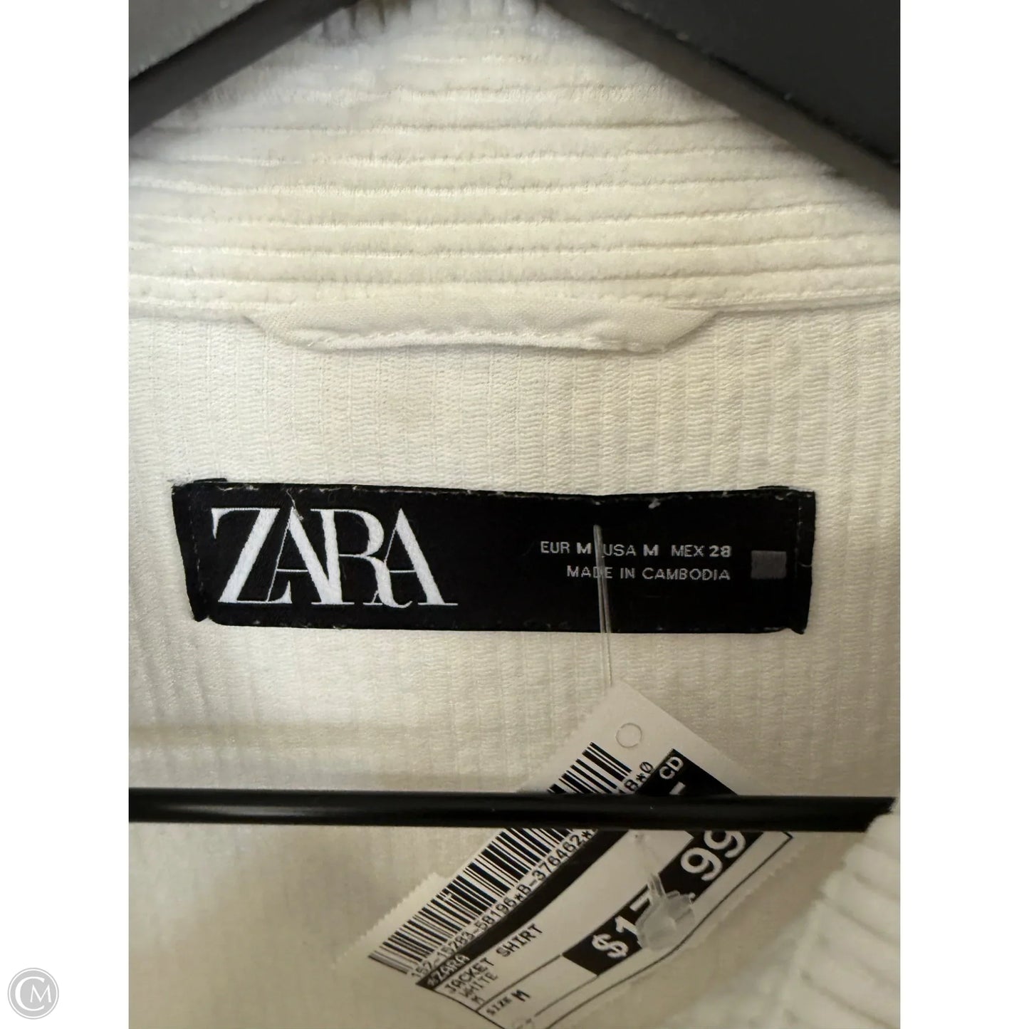 Jacket Shirt By Zara In White, Size: M