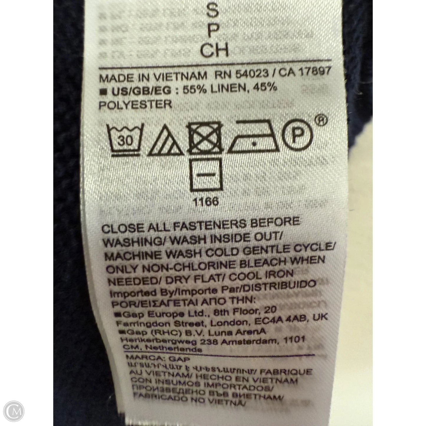 Vest Sweater By Gap In Blue, Size: S