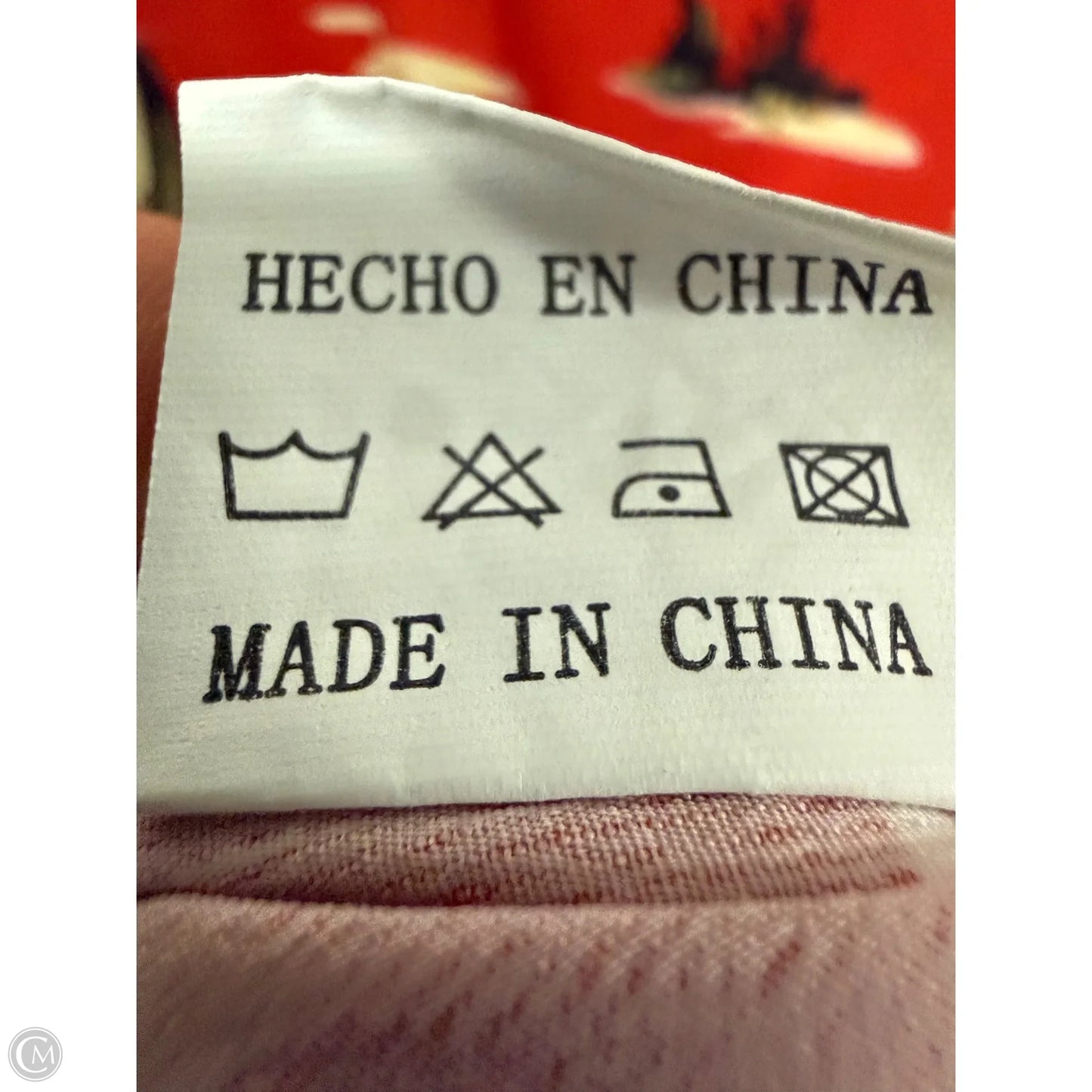 Top Short Sleeve By Clothes Mentor In Cream & Red, Size: L