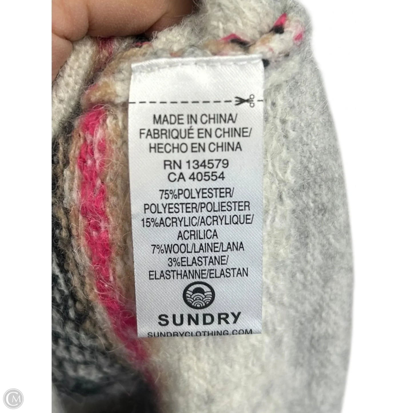 Sweater By Sundry In Grey, Size: S