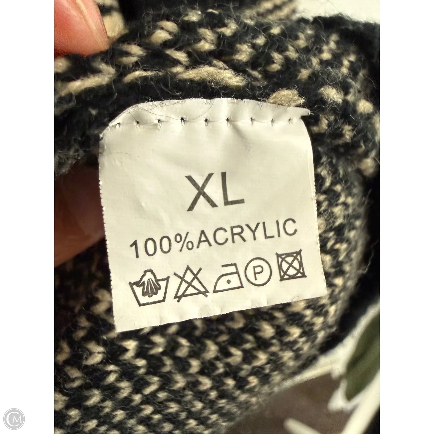 Sweater By Clothes Mentor In Black & Tan, Size: Xl