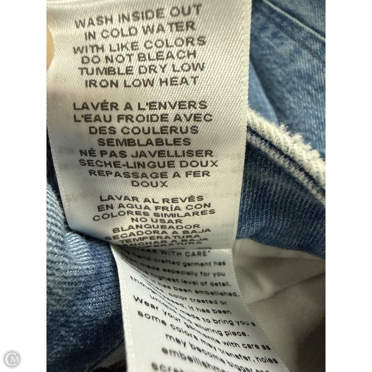 Jeans Flared By Good American In Blue Denim, Size: 18