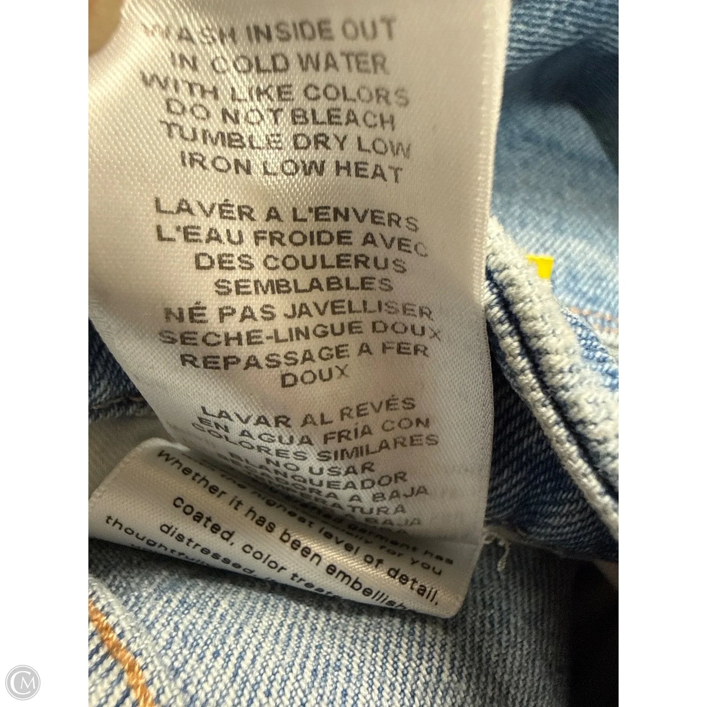 Jeans Straight By Good American In Blue Denim, Size: 18