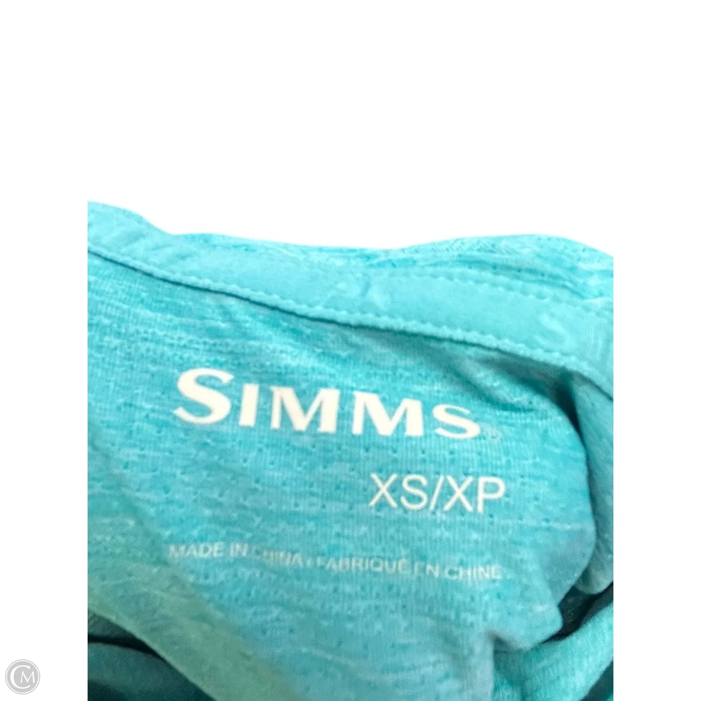 Athletic Top Long Sleeve Hoodie By Cmb In Aqua, Size: Xs