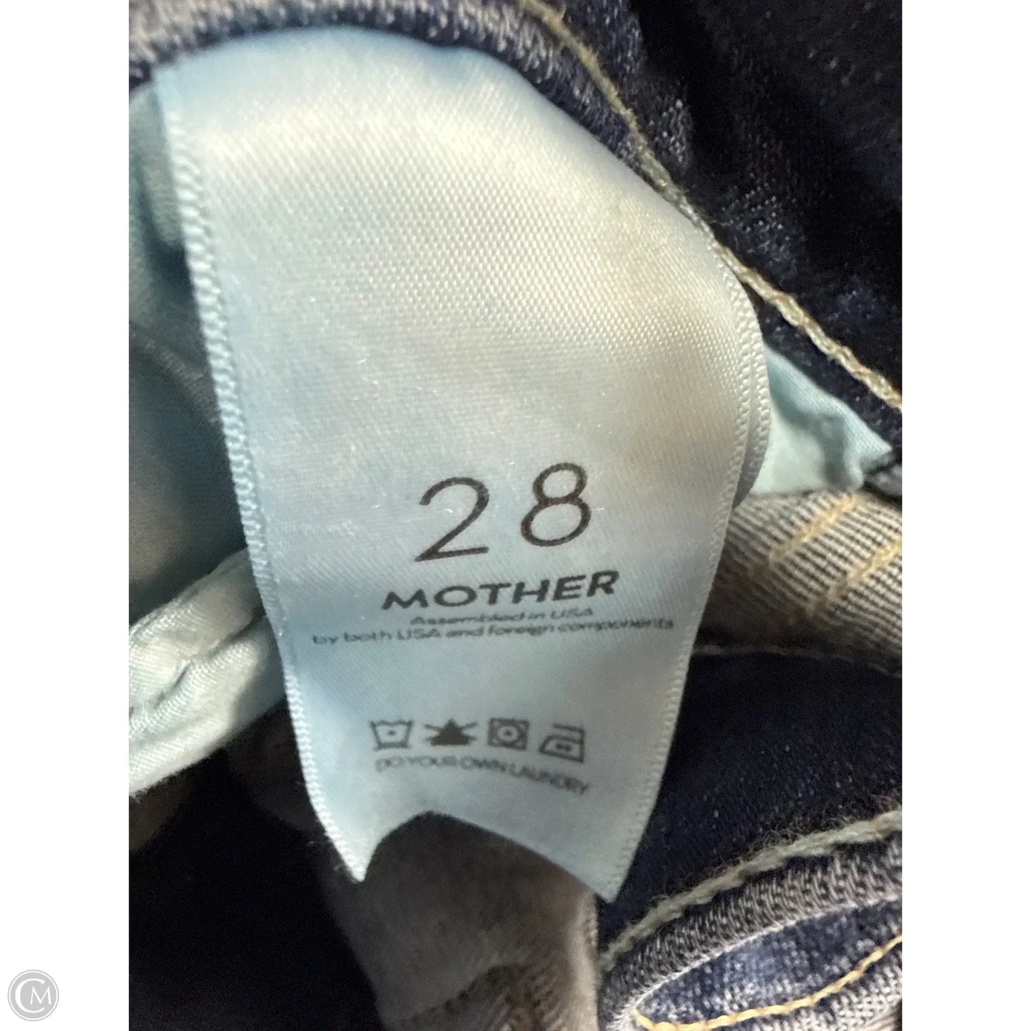 Jeans Straight By Mother In Blue Denim, Size: 6