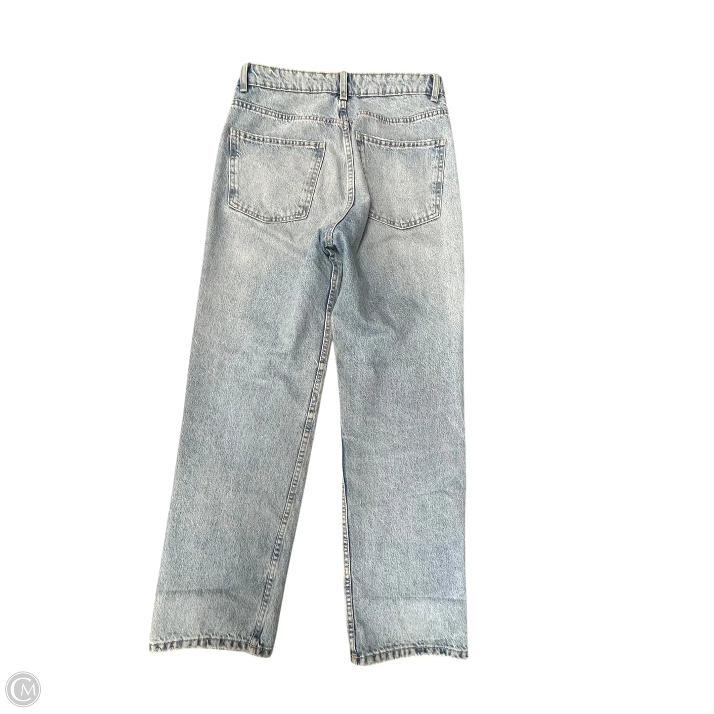 Jeans Straight By Zara In Blue Denim, Size: 8
