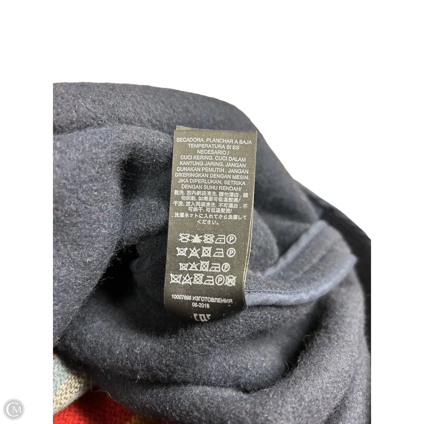 Poncho Designer By Tory Burch In Blue, Size: S