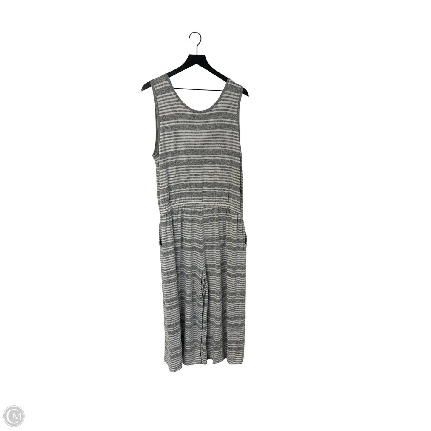 Jumpsuit By Gap In Grey & White, Size: L