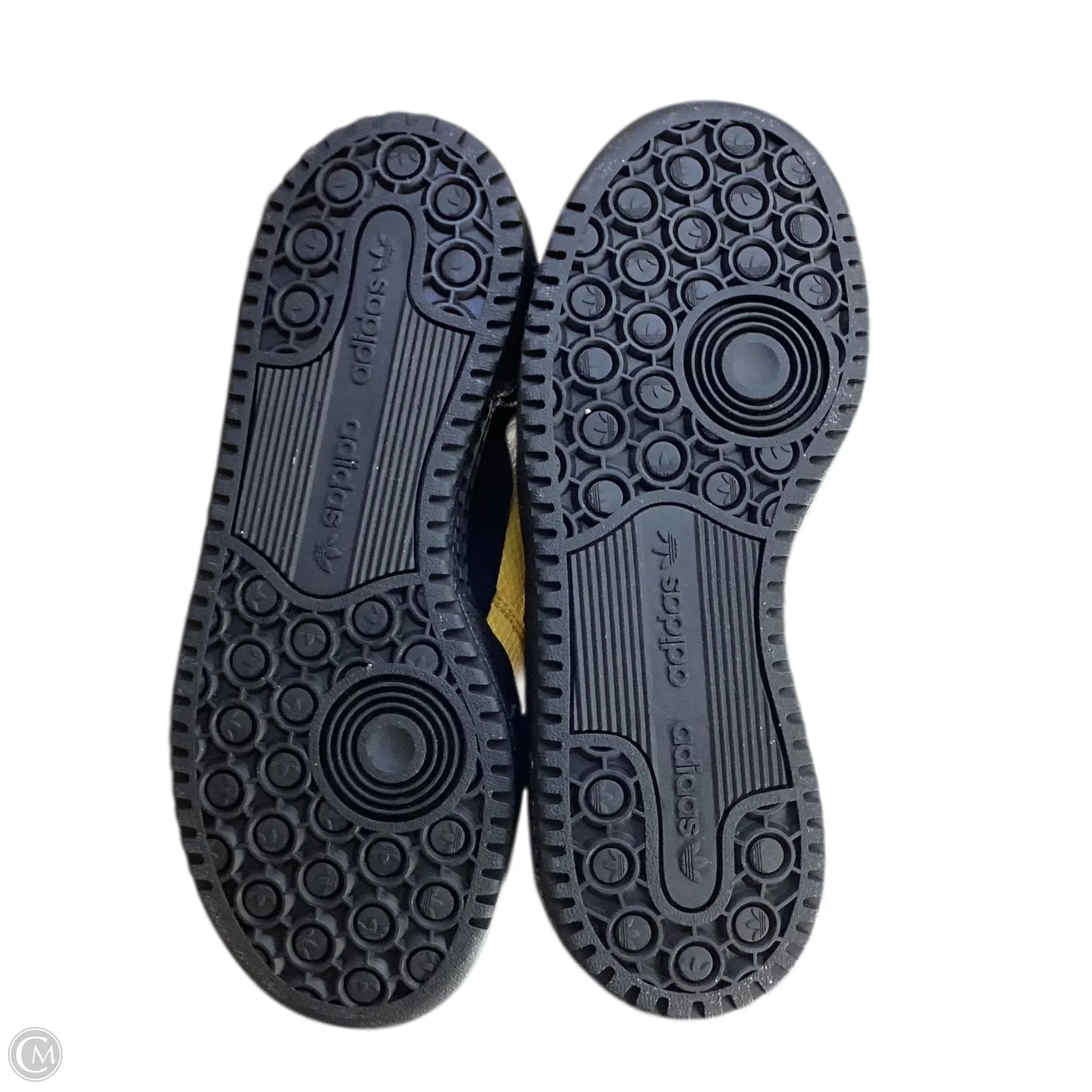 Shoes Sneakers By Adidas In Black & Yellow, Size: 7