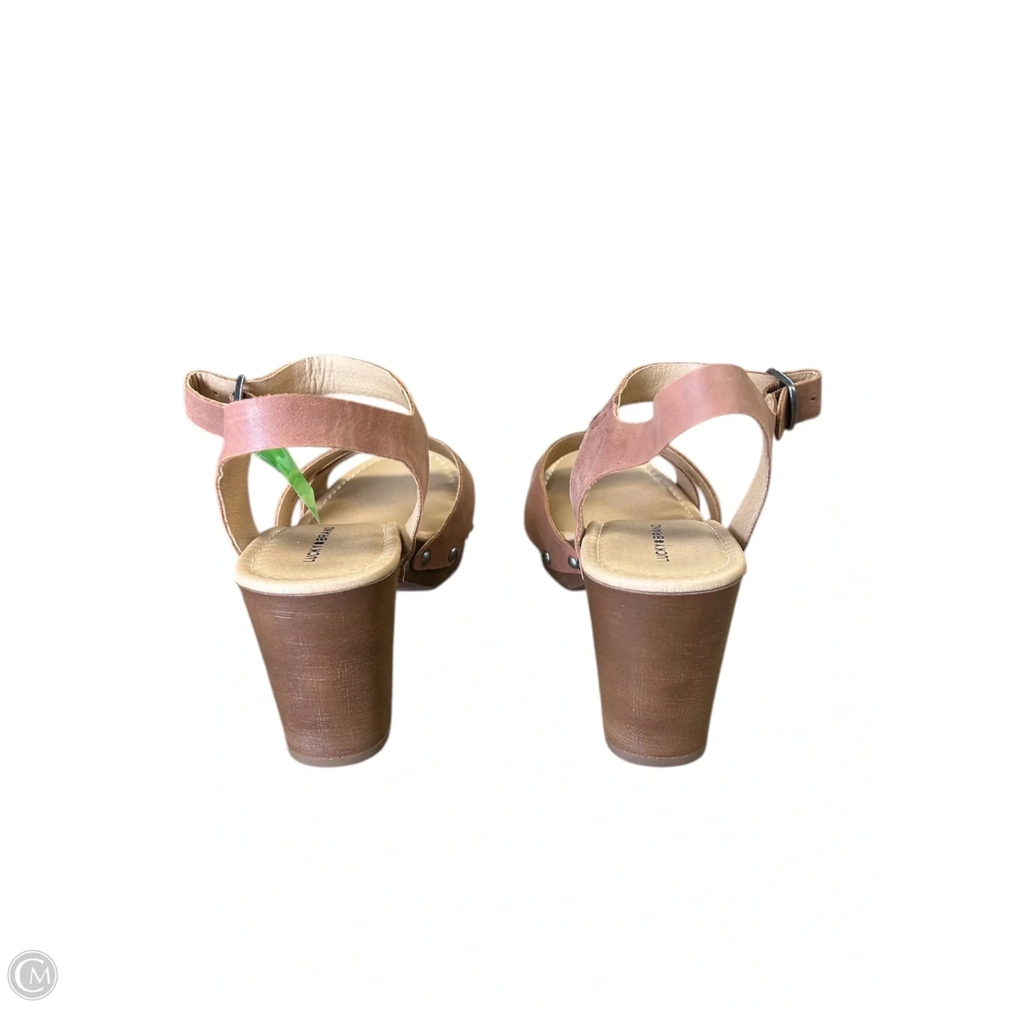 Sandals Heels Block By Lucky Brand In Tan, Size: 9