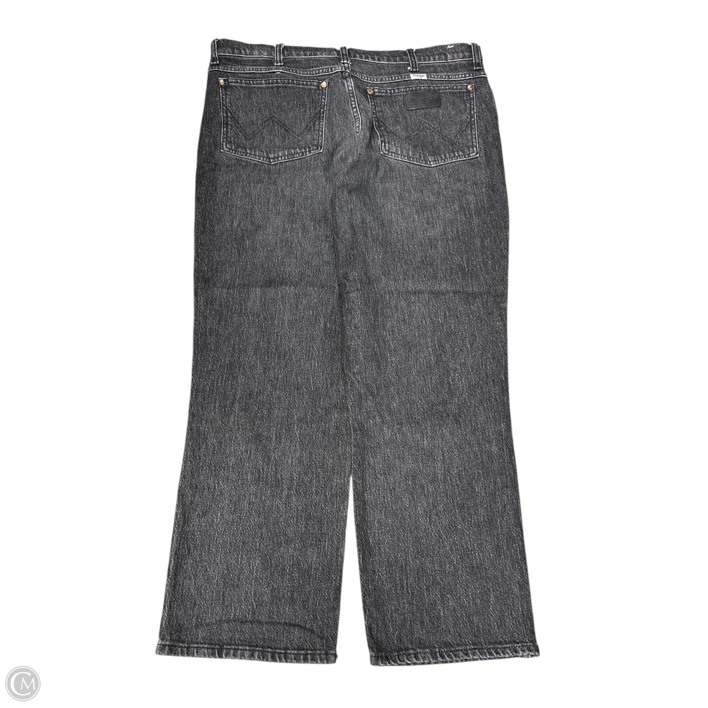 Jeans Straight By Wrangler In Black Denim, Size: 18