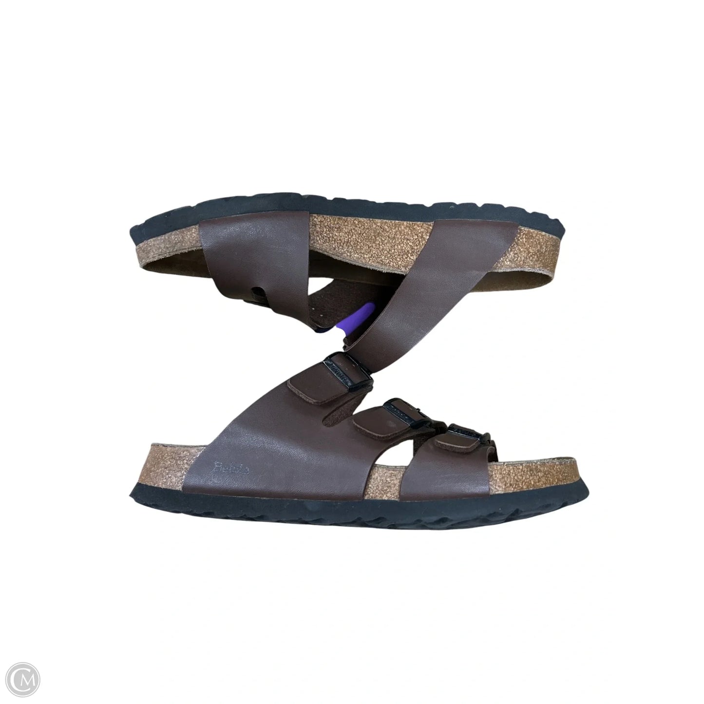 Sandals Flats By Clothes Mentor In Brown, Size: 7