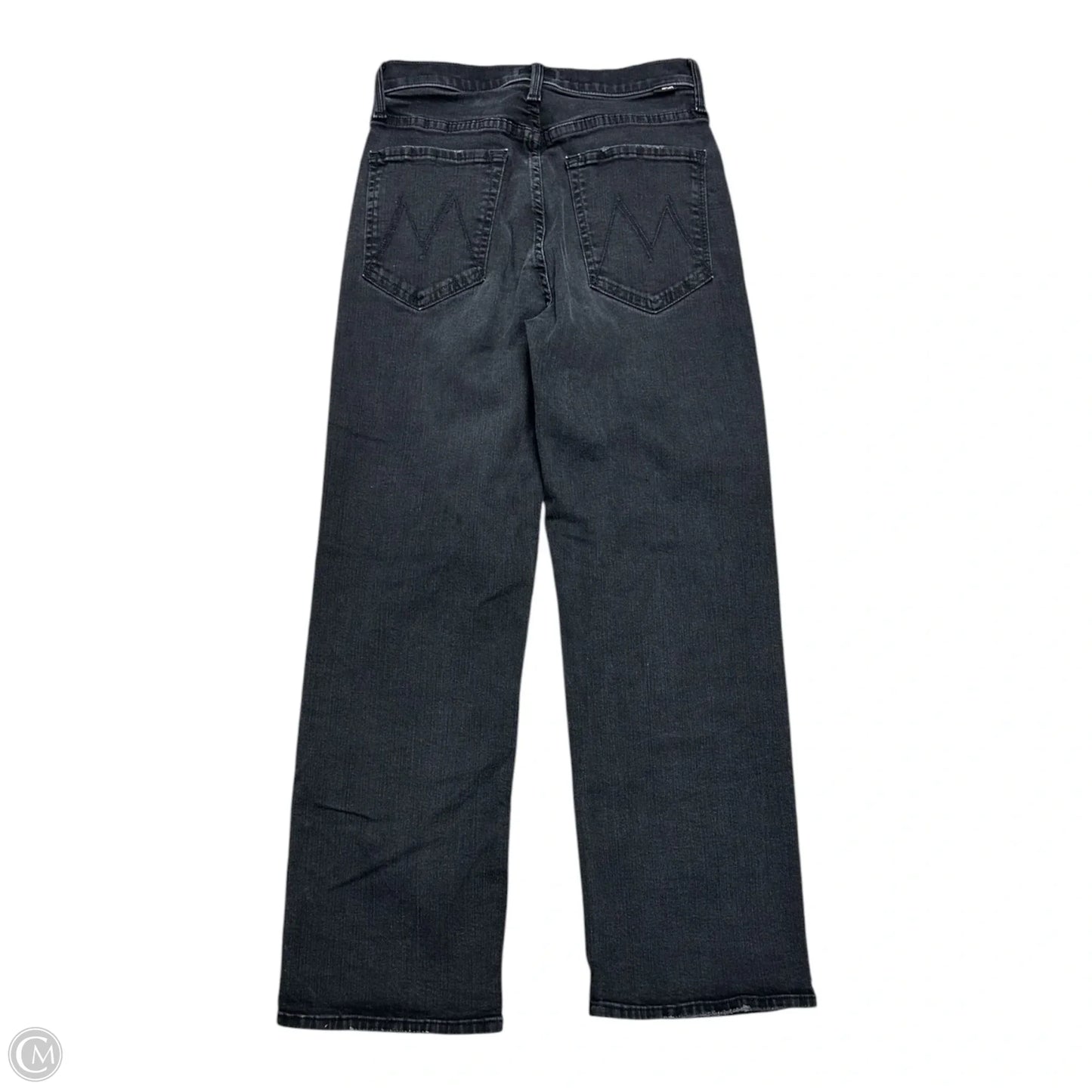 Jeans Straight By Mother In Black Denim, Size: 4