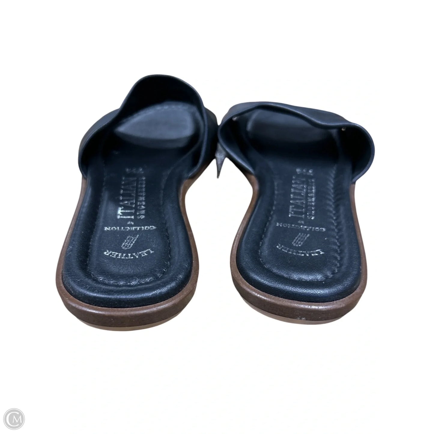 Sandals Flats By Italian Shoemakers In Black, Size: 7.5