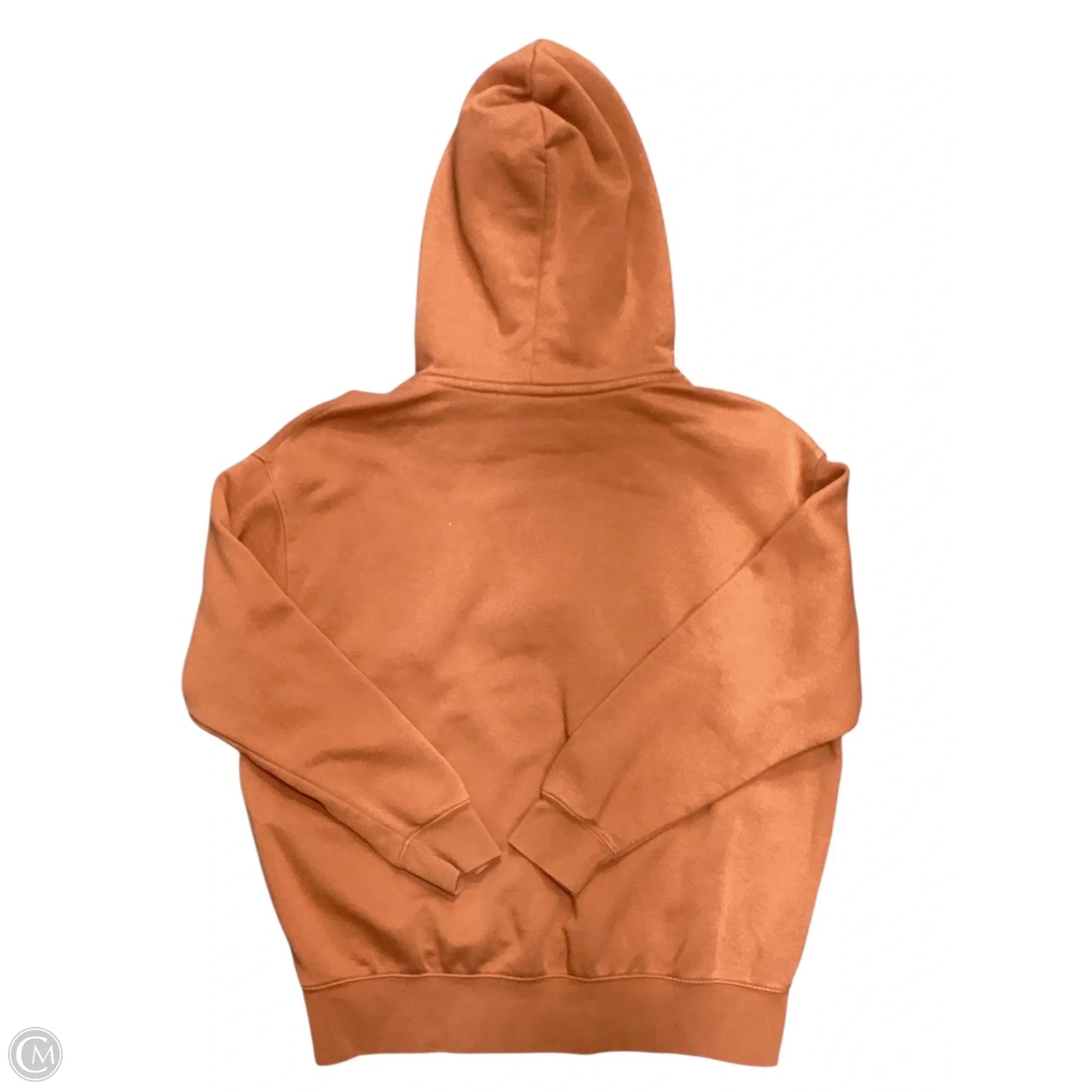 Athletic Sweatshirt Hoodie By Nike In Orange, Size: M