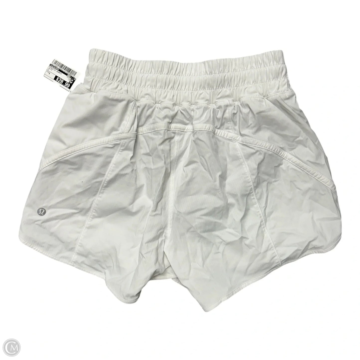 Athletic Shorts By Lululemon In White, Size: 6