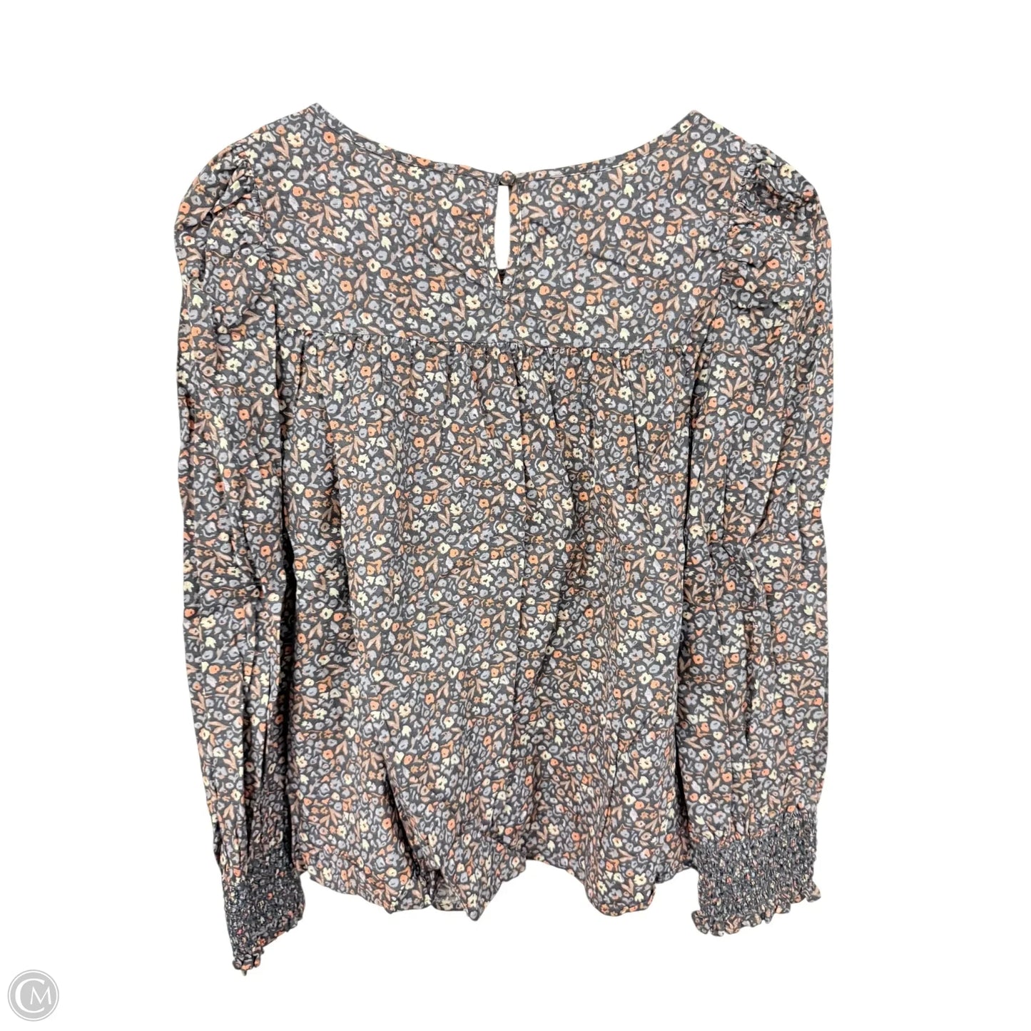Top Long Sleeve By Universal Thread In Floral Print, Size: L