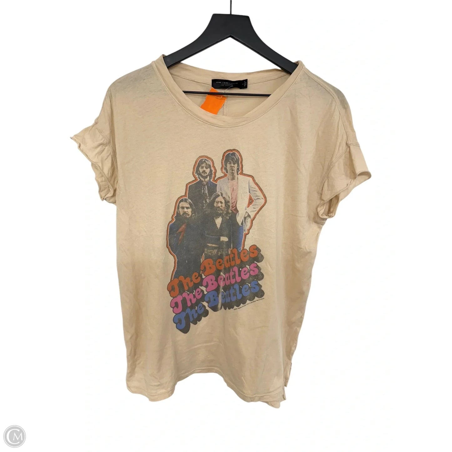 Top Short Sleeve Basic By Junk Food In Beige, Size: S