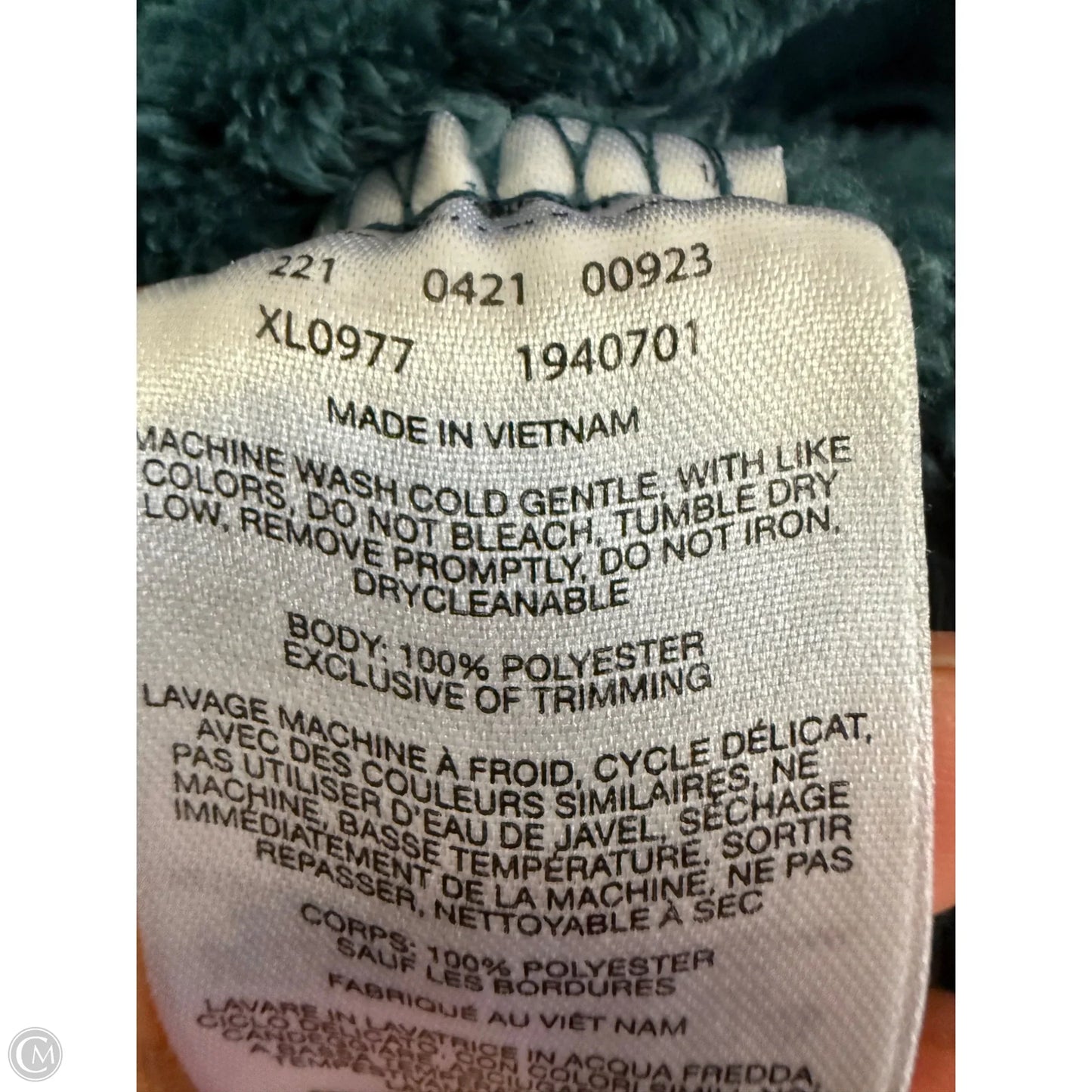 Sweatshirt Collar By Columbia In Teal, Size: S