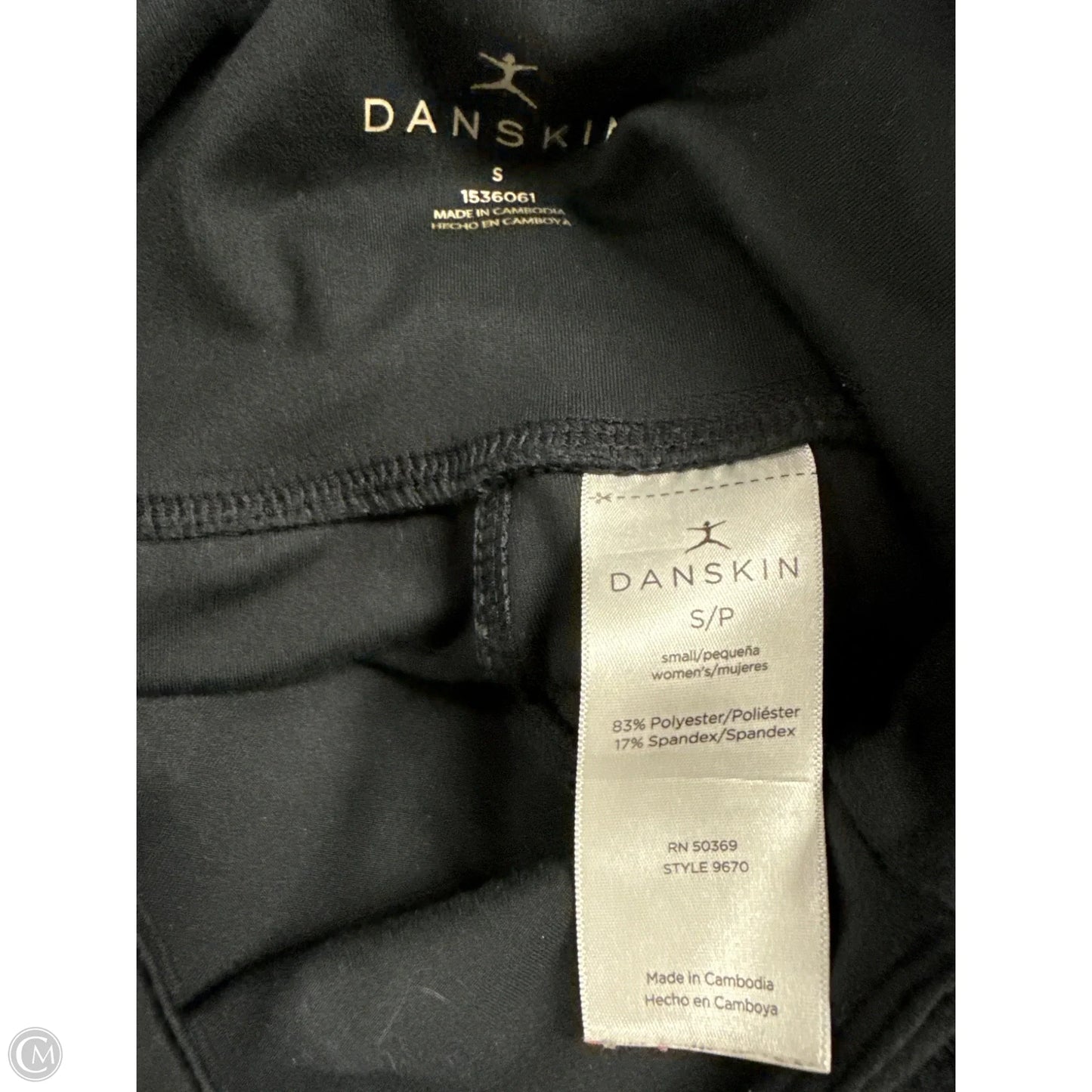 Athletic Leggings By Danskin In Black, Size: S