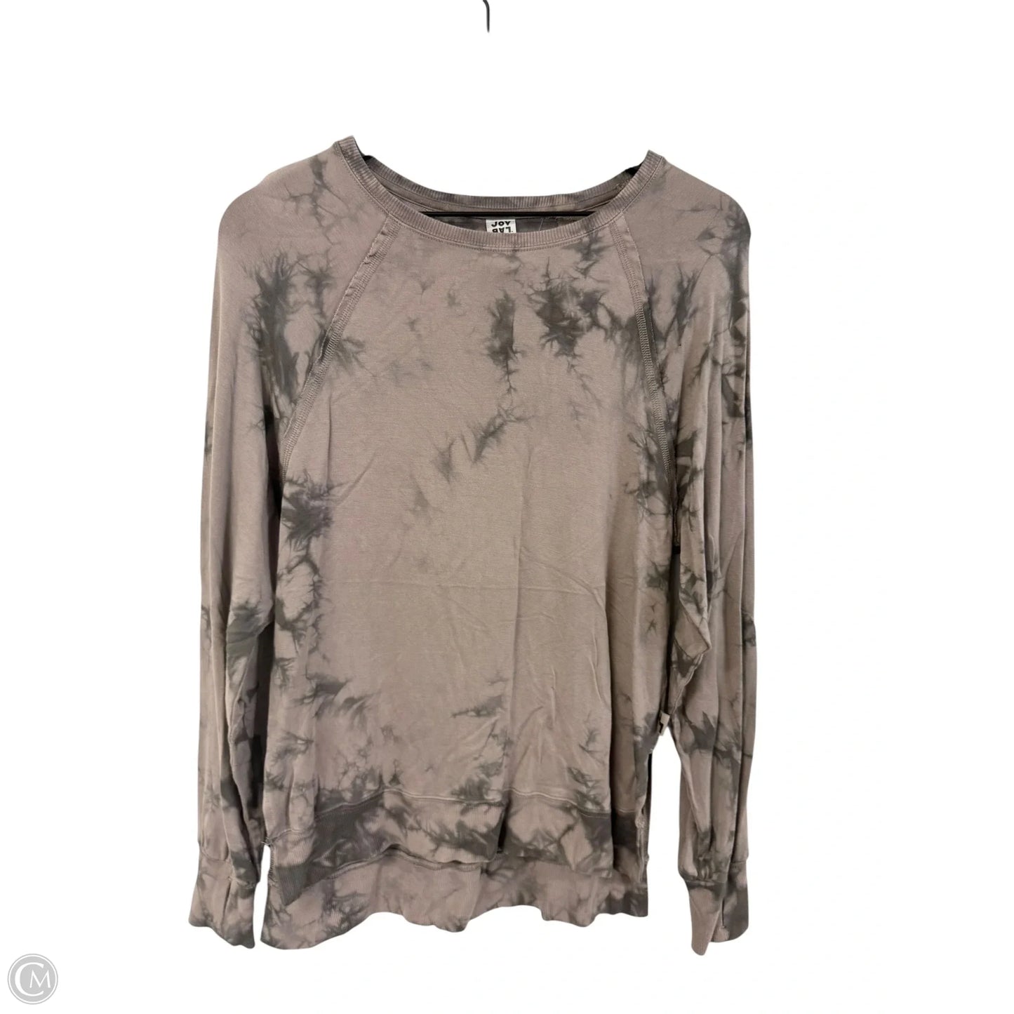Athletic Top Long Sleeve Crewneck By Joy Lab In Taupe, Size: Xs