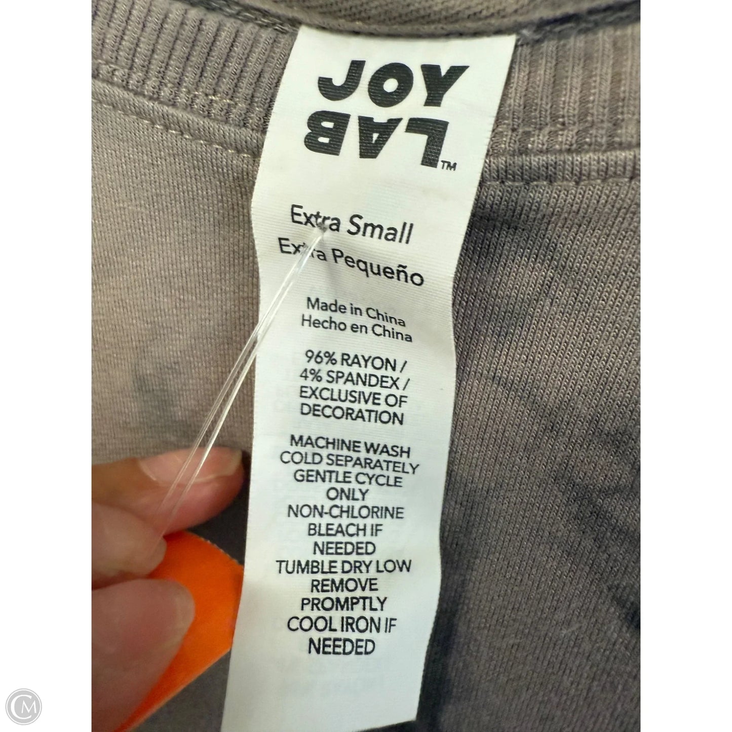 Athletic Top Long Sleeve Crewneck By Joy Lab In Taupe, Size: Xs