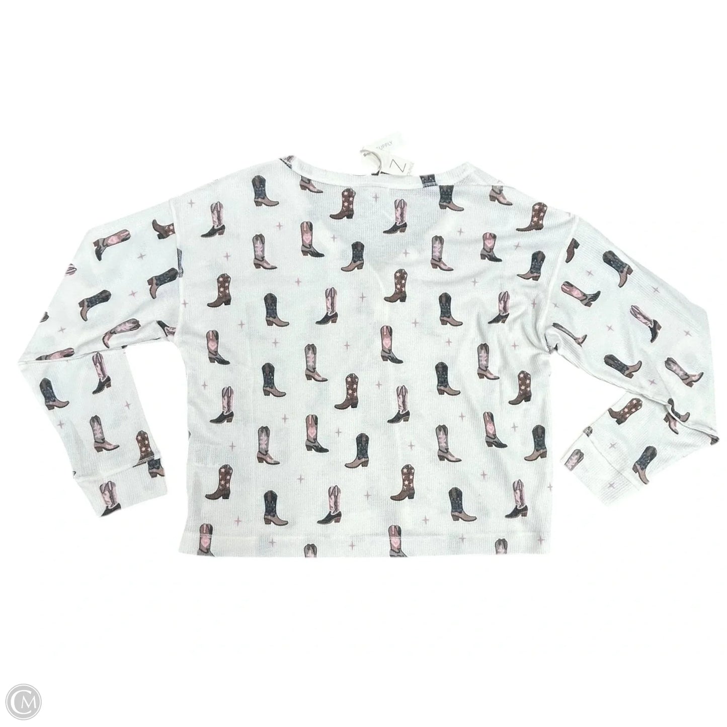 Top Long Sleeve By Z Supply In White, Size: M