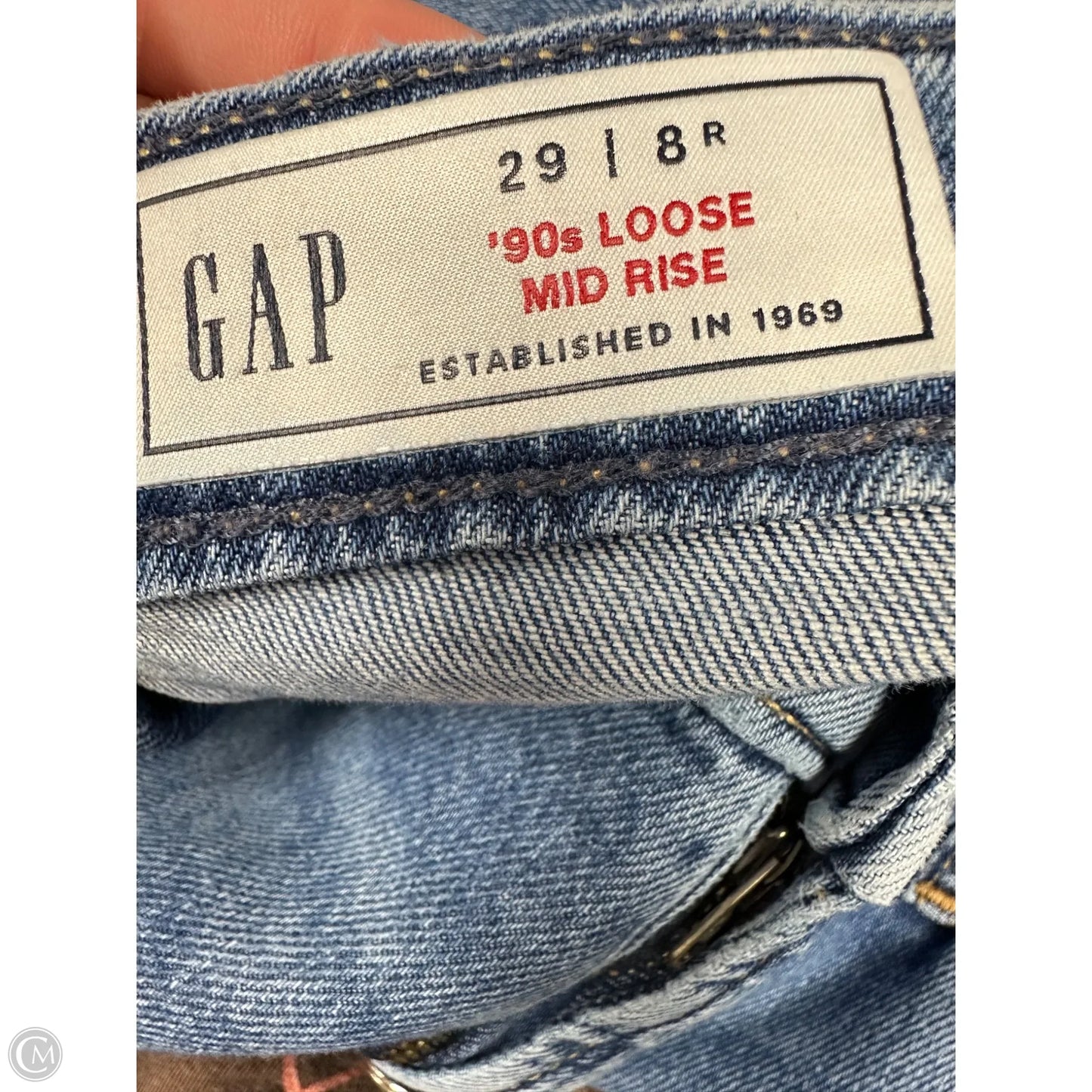 Jeans Straight By Gap In Blue Denim, Size: 8