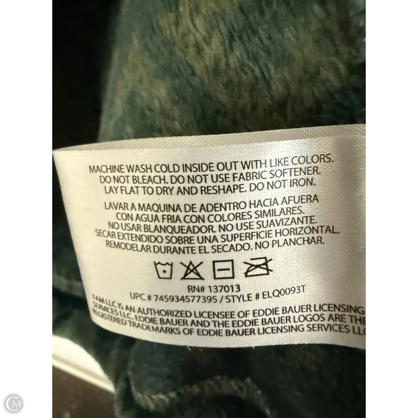 Sweatshirt Collar By Eddie Bauer In Green, Size: L