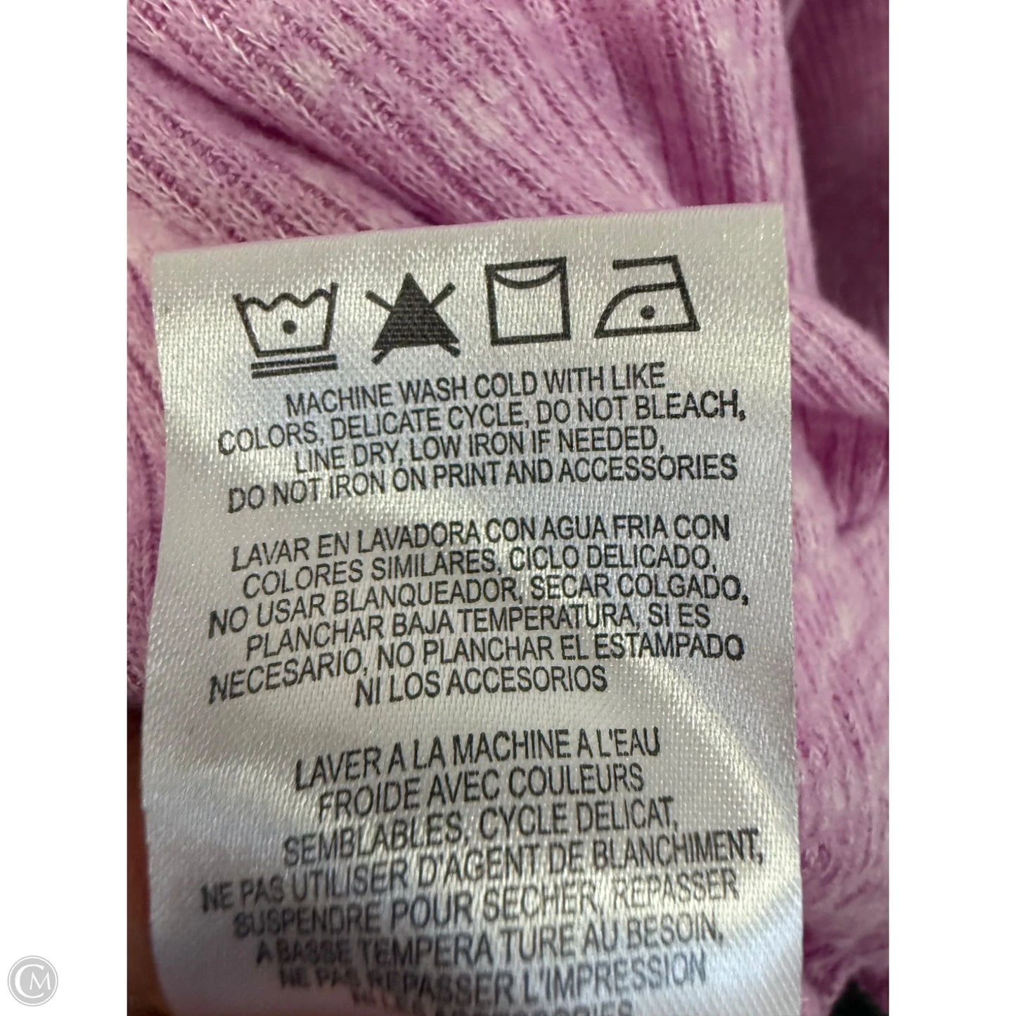 Top Long Sleeve By Wrangler In Purple, Size: S