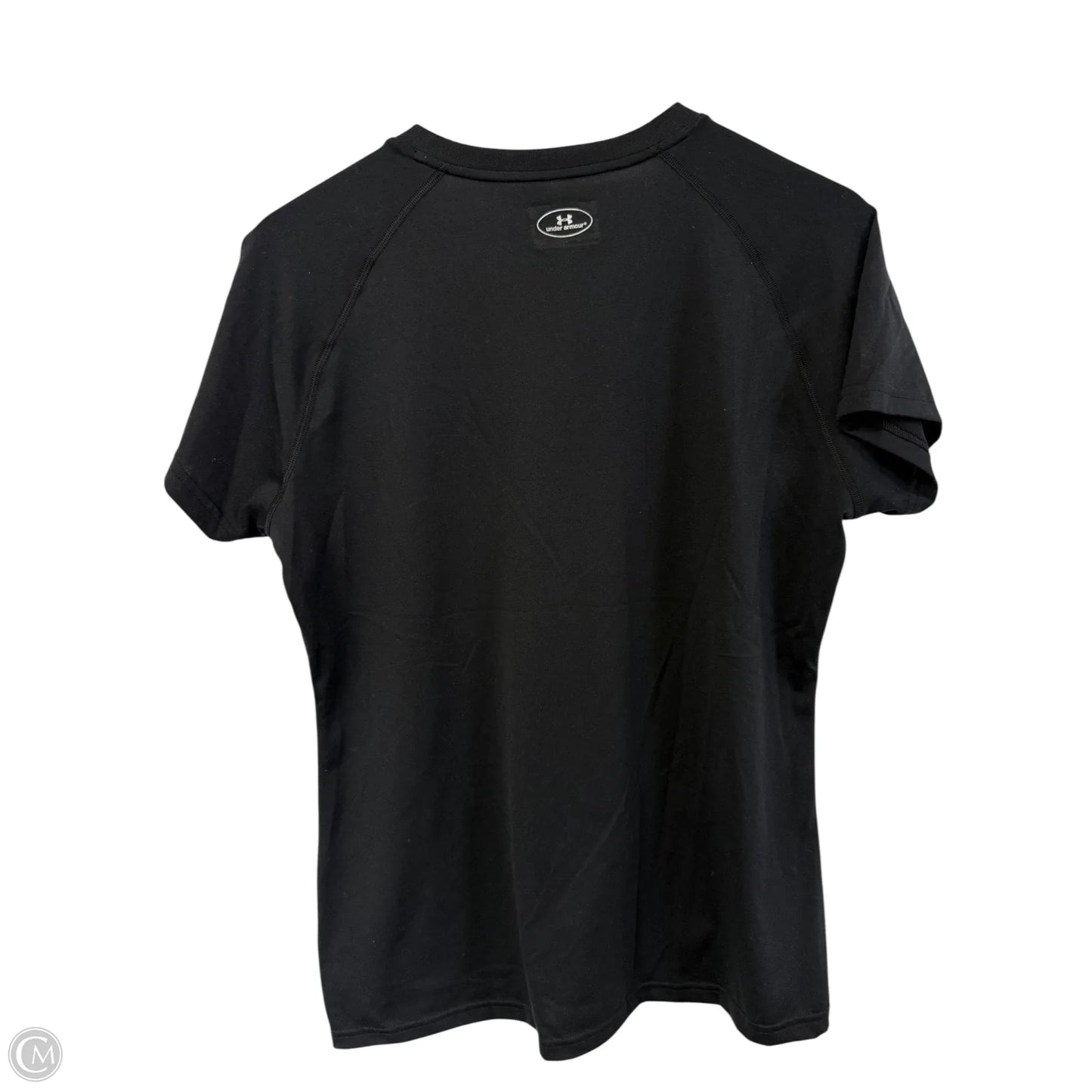 Athletic Top Short Sleeve By Under Armour In Black, Size: L