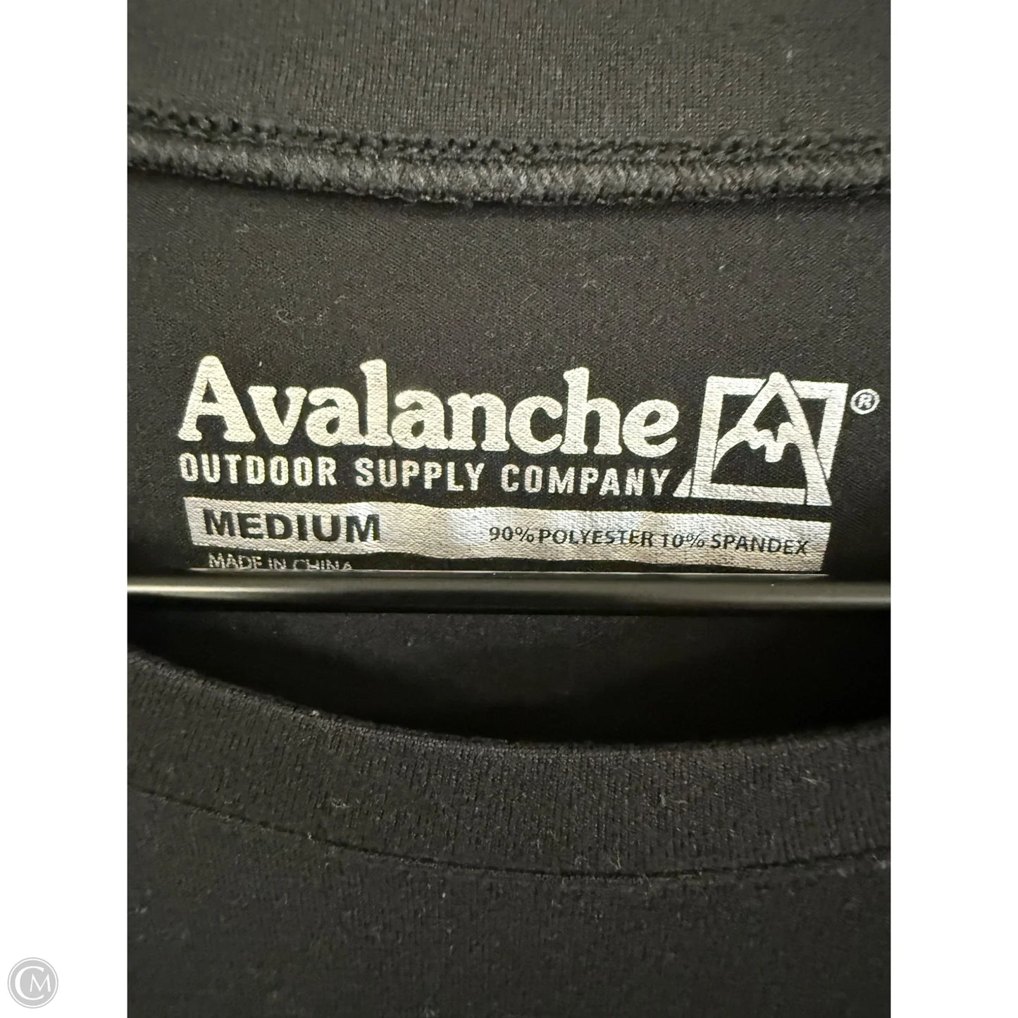Athletic Top Short Sleeve By Avalanche In Black, Size: M