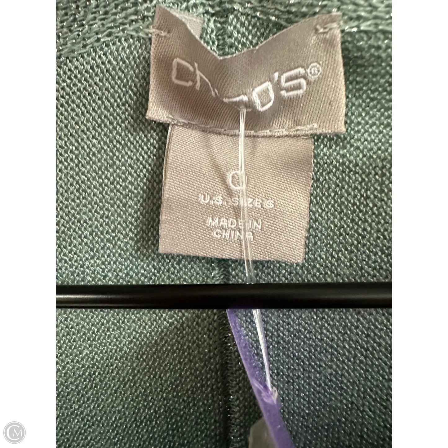 Top Short Sleeve By Chicos In Green, Size: S