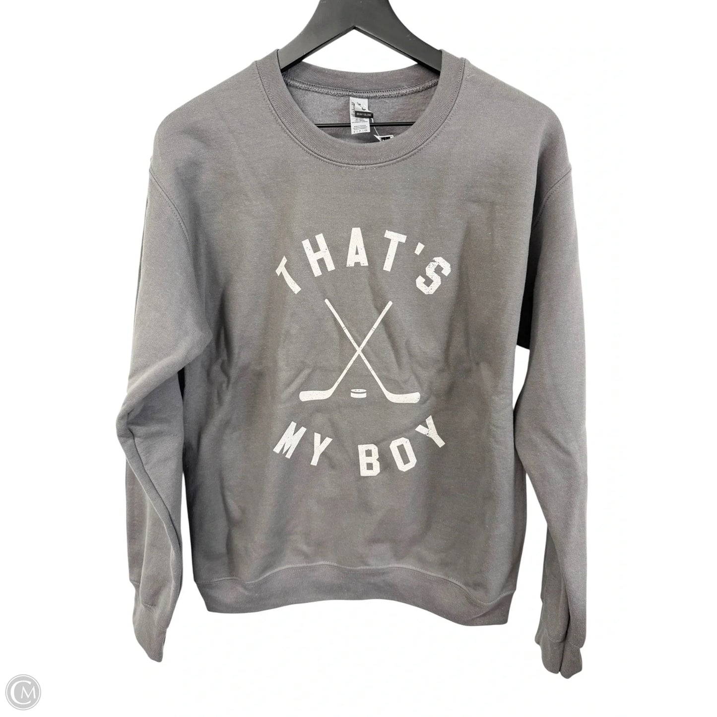 Sweatshirt Crewneck By Gildan In Grey, Size: S