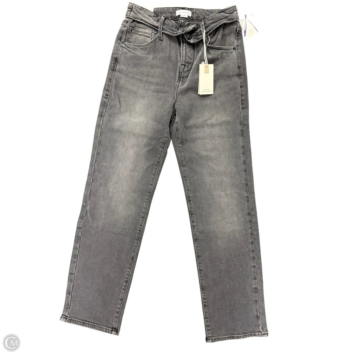 Jeans Straight By Good American In Grey Denim, Size: 6