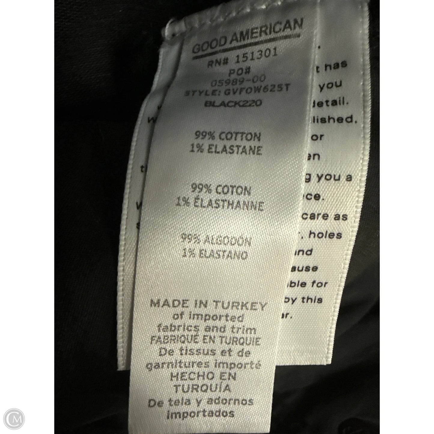 Jeans Straight By Good American In Grey Denim, Size: 6