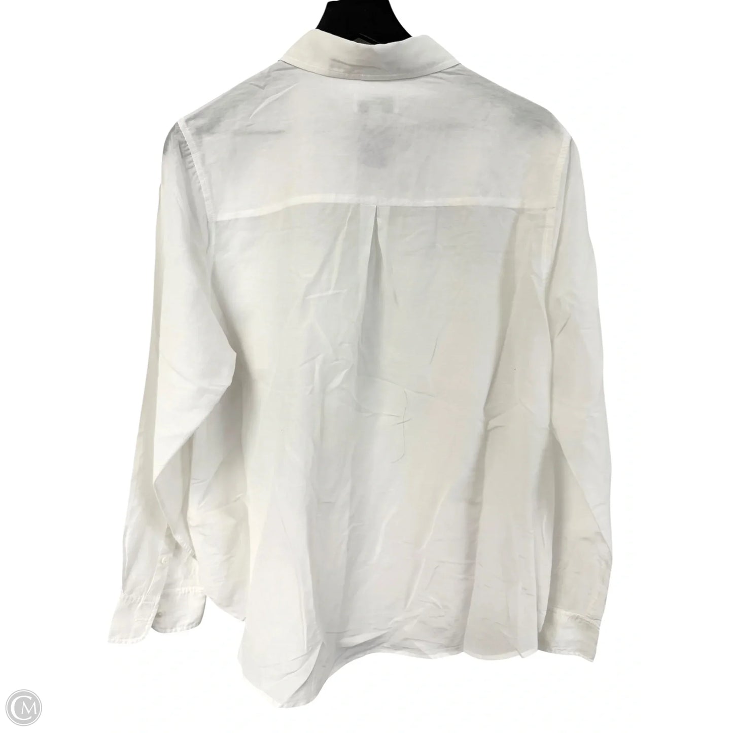 Blouse Long Sleeve By Lucky Brand In White, Size: Xl